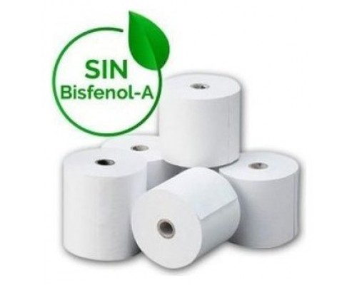 PAPEL TPV IMPRESORA TERMICA 80X60 12mm SIN BISFENOL